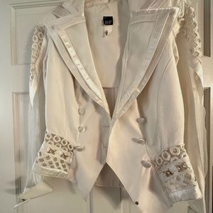 Womens cream dressy top